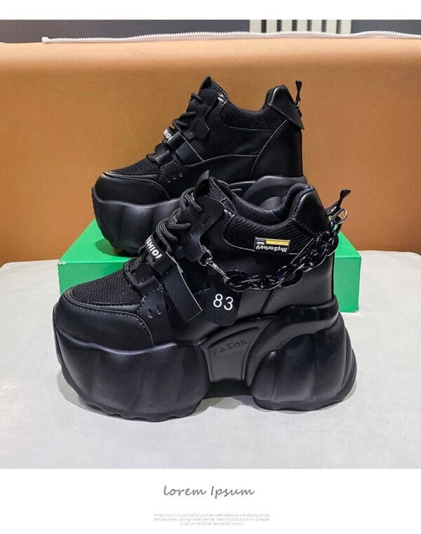 Platform Shoes Chains Women's Sneakers Heightened Breathable Casual punk Designer Shoes 7