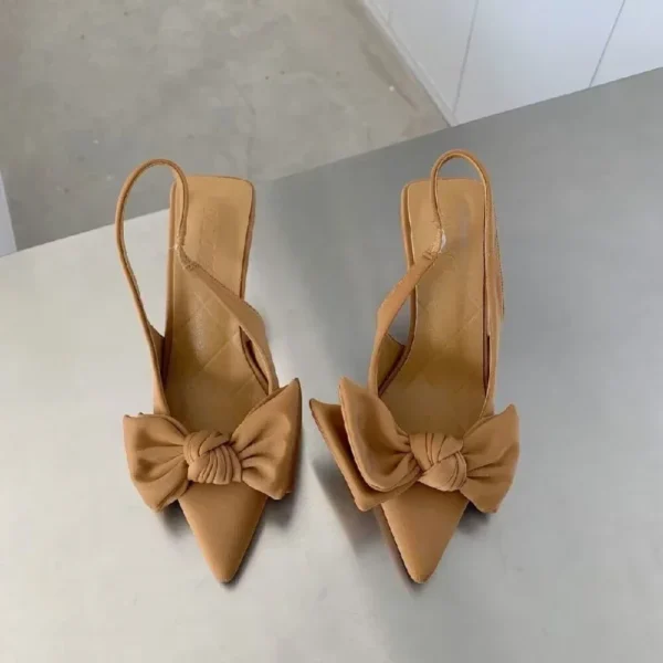 New Butterfly Knot Pointed Toe Women Heels Shoes 6