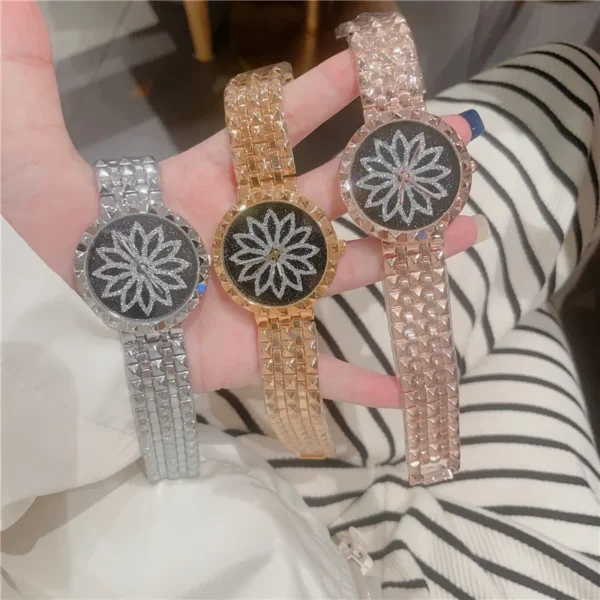 Women Luxury Brand Watch Elegant Ladies Watches Gold Clock Wrist Watches For Women 2